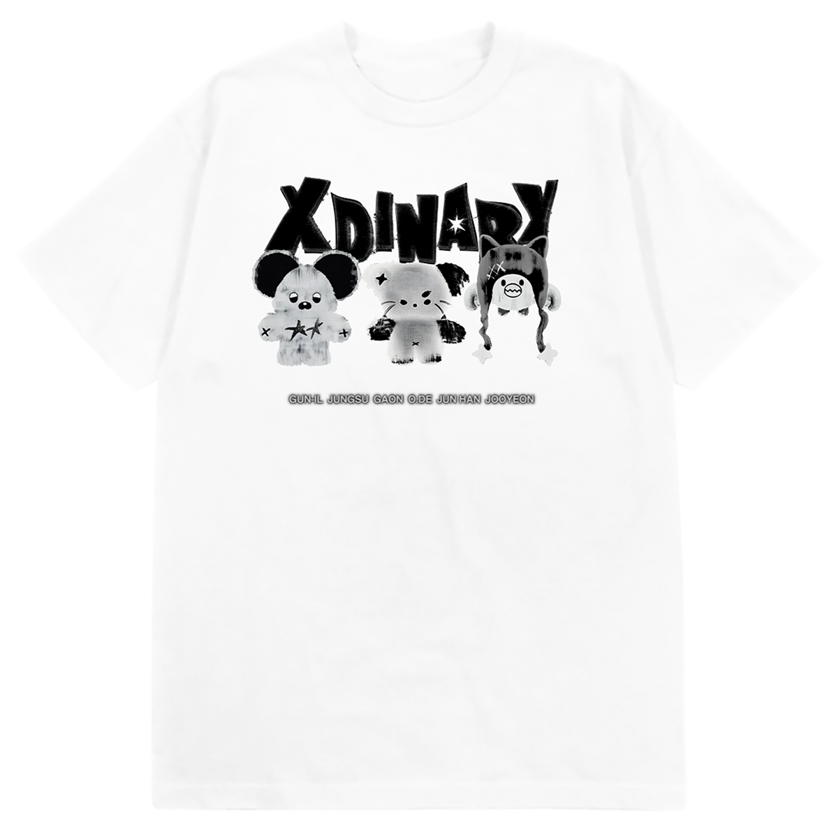 monsters unisex white tee